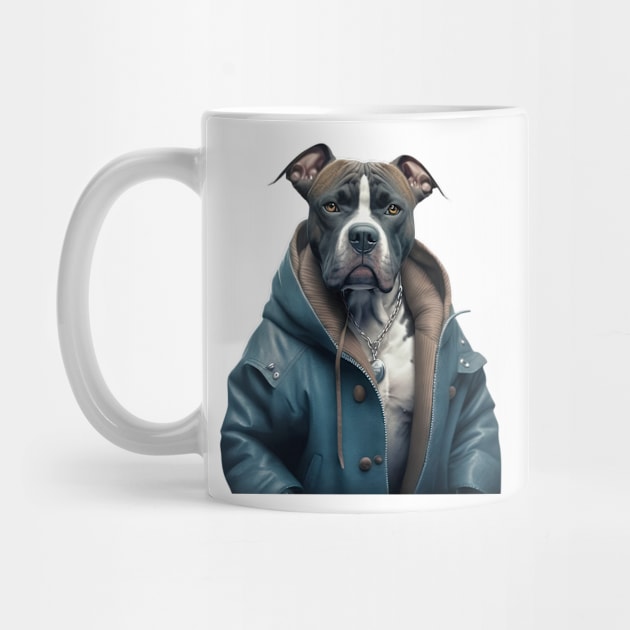 American Staffordshire Terrier Harlem style by Unboxed Mind of J.A.Y LLC 